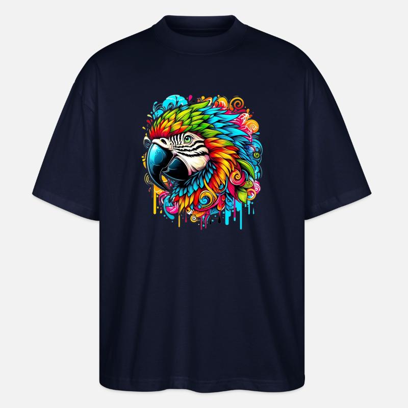 Papagei - Stanley/Stella Oversized Unisex Bio T-Shirt Blaster 2.0 - Navy
