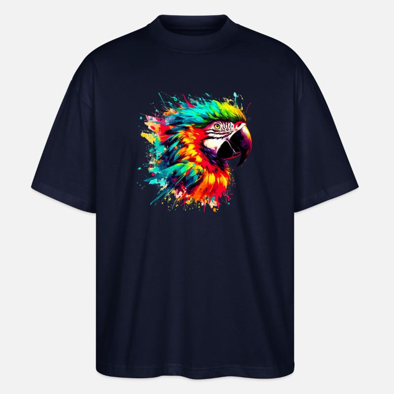 Papagei - Stanley/Stella Oversized Unisex Bio T-Shirt Blaster 2.0 - Navy