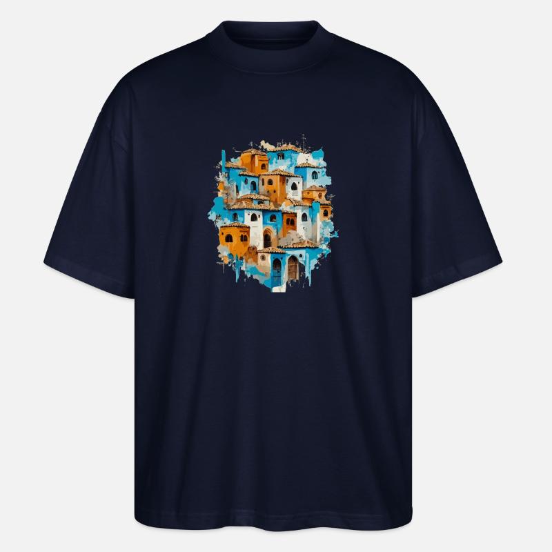 Bunte Bergdorf-Gemeinschaft - Stanley/Stella Oversized Unisex Bio T-Shirt Blaster 2.0 - Navy