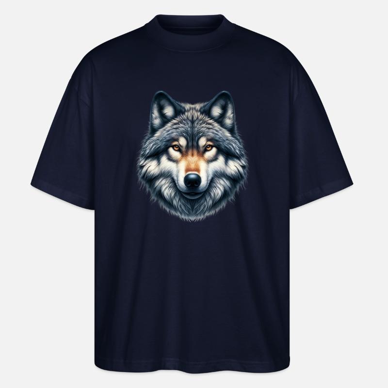 Wolf - Stanley/Stella Oversized Unisex Bio T-Shirt Blaster 2.0 - Navy