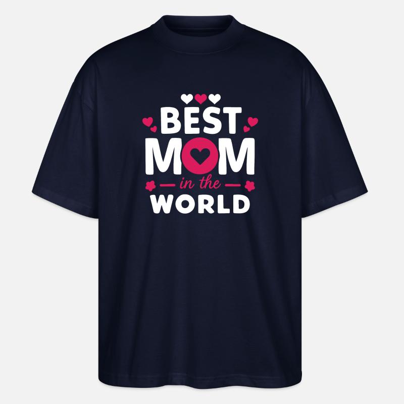 Beste Mutter der Welt - Stanley/Stella Oversized Unisex Bio T-Shirt Blaster 2.0 - Navy