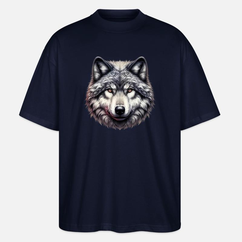 Wolf - Stanley/Stella Oversized Unisex Bio T-Shirt Blaster 2.0 - Navy