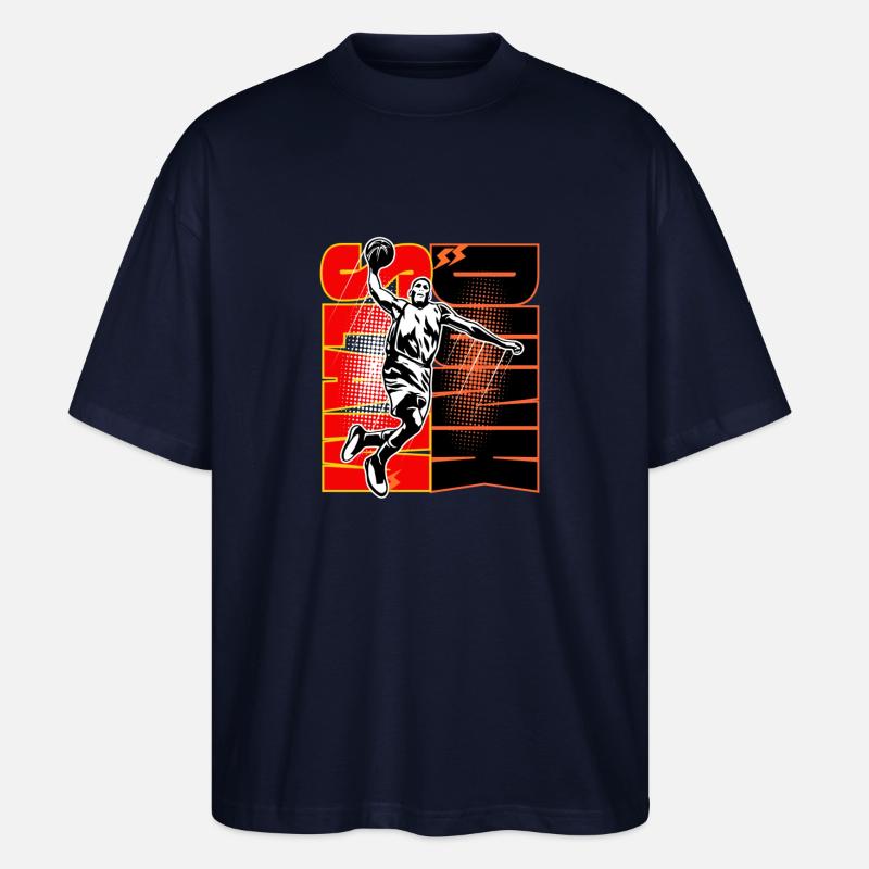Pow Dunk Neon Arena - Stanley/Stella Oversized Unisex Organic T-shirt Blaster 2.0 - navy