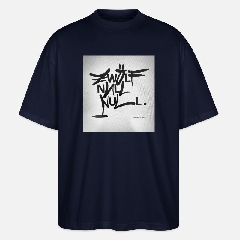 ZWÖLF_Null_Null - T-shirt bio Blaster 2.0 coupe oversize Stanley/Stella Unisexe - marine