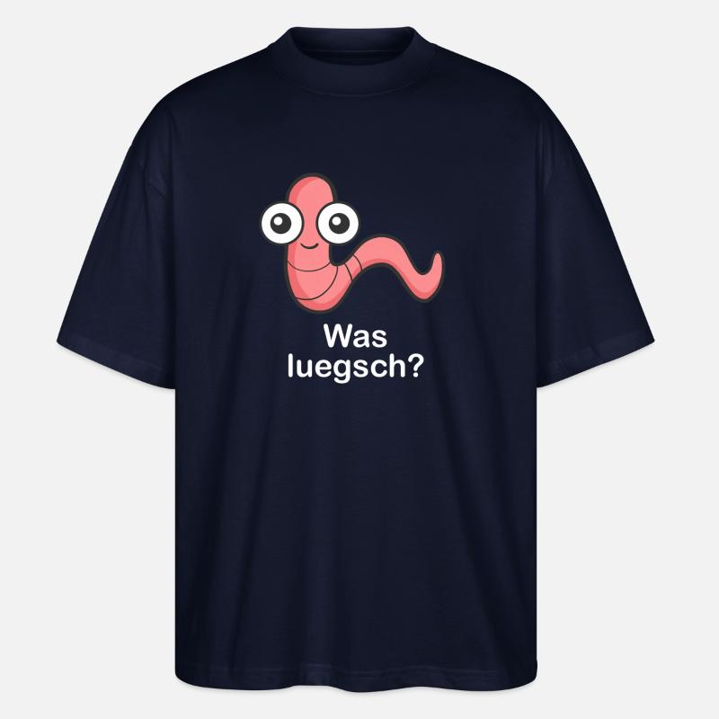 was luegsch? - Stanley/Stella Oversized Unisex Bio T-Shirt Blaster 2.0 - Navy