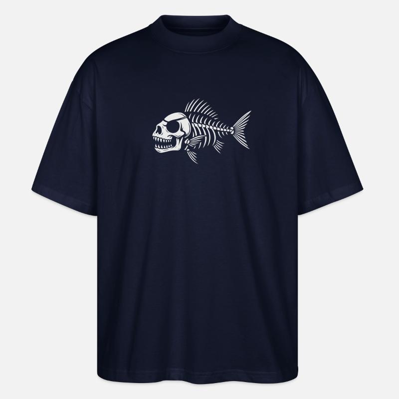 Perche Pirate Blanc - T-shirt bio Blaster 2.0 coupe oversize Stanley/Stella Unisexe - marine