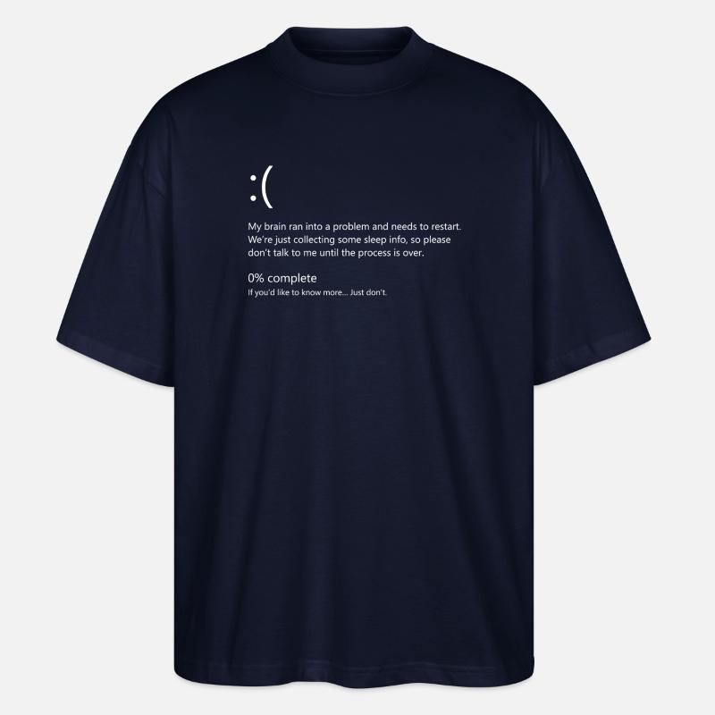 Brain Crash Tshirt - Stanley/Stella Oversized Unisex Organic T-shirt Blaster 2.0 - navy