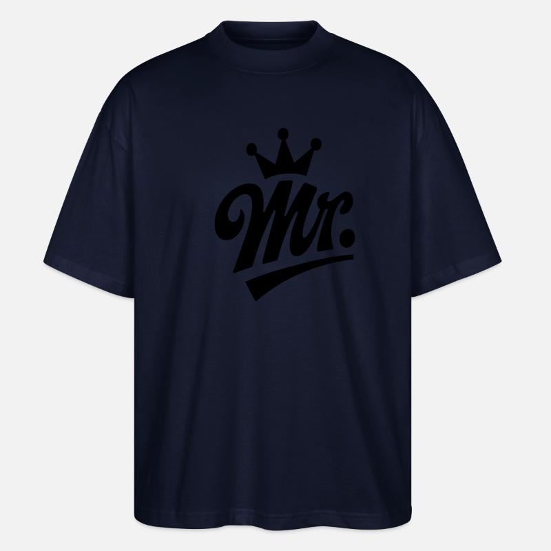 Mr. & Krone, personalisierbar - Stanley/Stella Oversized Unisex Bio T-Shirt Blaster 2.0 - Navy