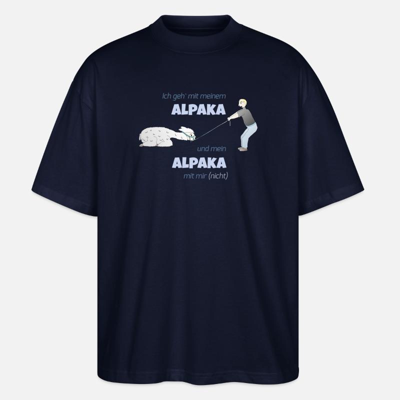 Alpakawanderung - Stanley/Stella Oversized Unisex Bio T-Shirt Blaster 2.0 - Navy