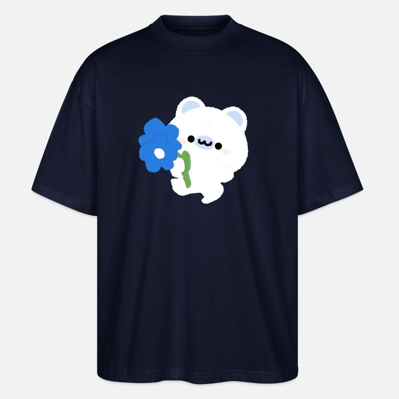 Romantischer Eisbär - Stanley/Stella Oversized Unisex Bio T-Shirt Blaster 2.0 - Navy