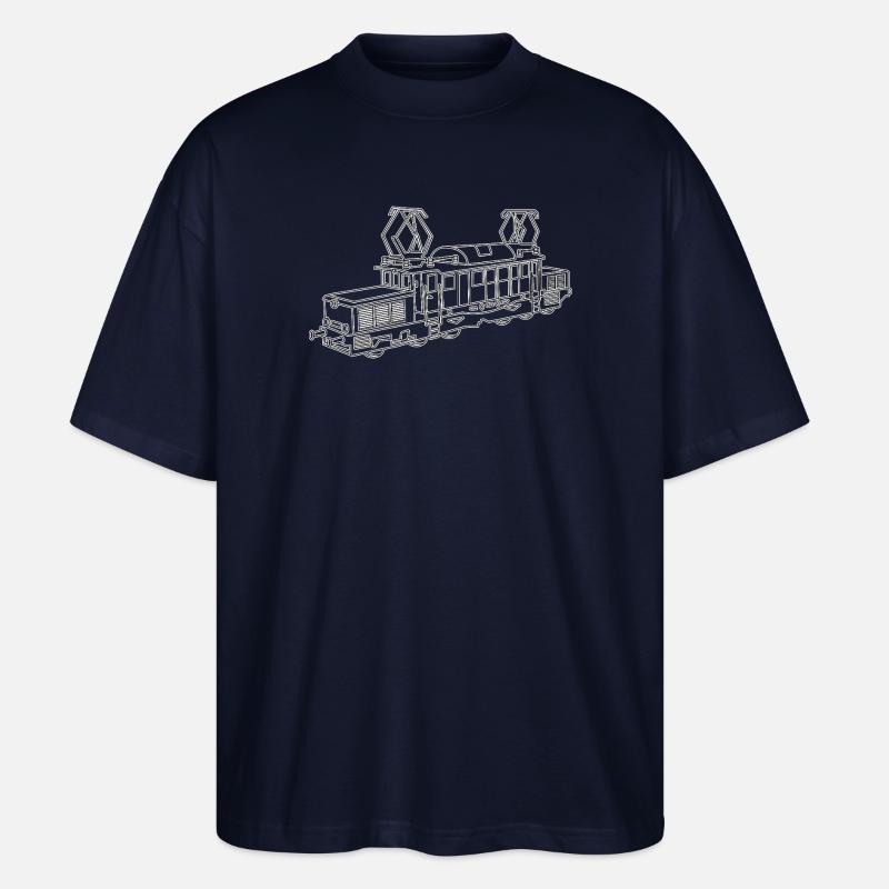 Lokomotiv Zug Eisenbahn - Stanley/Stella Oversized Unisex Bio T-Shirt Blaster 2.0 - Navy