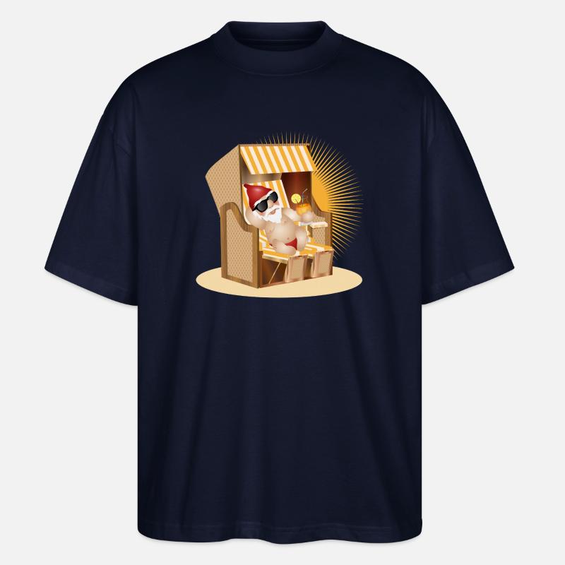 Cooler Gartenzwerg am Strand - Stanley/Stella Oversized Unisex Bio T-Shirt Blaster 2.0 - Navy