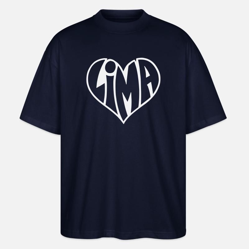Faute de frappe de Lima Heart - T-shirt bio Blaster 2.0 coupe oversize Stanley/Stella Unisexe - marine