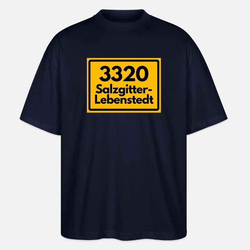OLD POSTCODE POSTCODE RETRO 3320 SALZGITTER - Stanley/Stella Oversized Unisex Organic T-shirt Blaster 2.0 - navy
