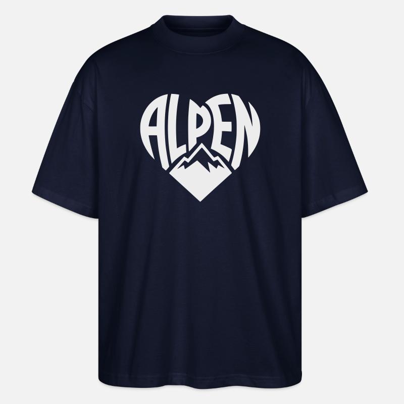Alpen HerzTypo  - Stanley/Stella Oversized Unisex Bio T-Shirt Blaster 2.0 - Navy