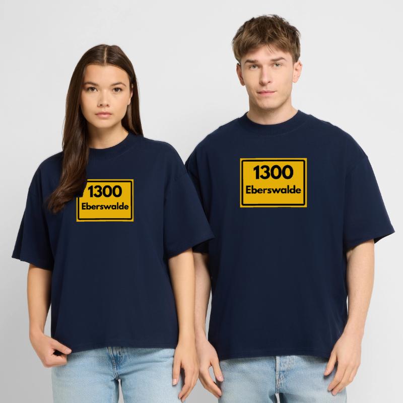 OLD POSTCODE ZIP CODE RETRO 1300 EBERSWALDE HEIMAT Stanley/Stella Oversized Unisex Organic T-shirt Blaster 2.0