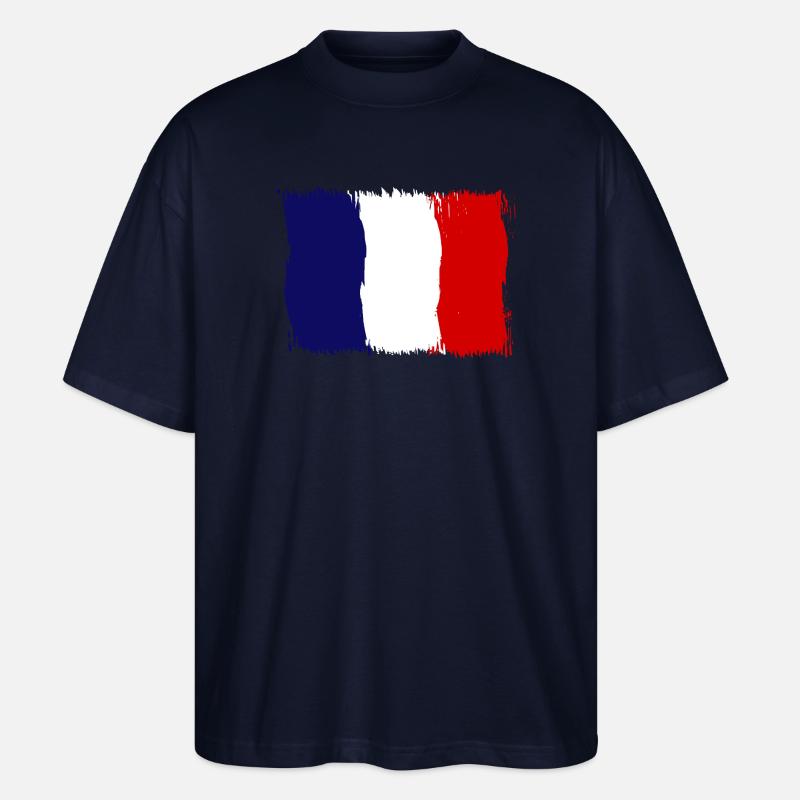 Frankreich - Stanley/Stella Oversized Unisex Bio T-Shirt Blaster 2.0 - Navy