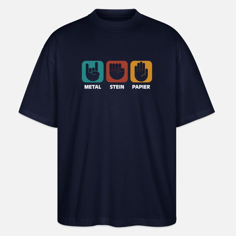 Metal Stein Papier - Stanley/Stella Oversized Unisex Bio T-Shirt Blaster 2.0 - Navy