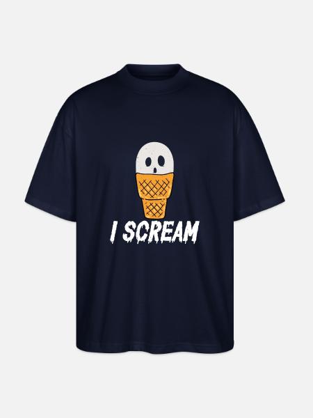 I Scream Sorbet Mochi Popsicles Lody - Ekologiczne Koszulka Oversize Unisex Stanley/Stella Blaster 2.0 - granatowy