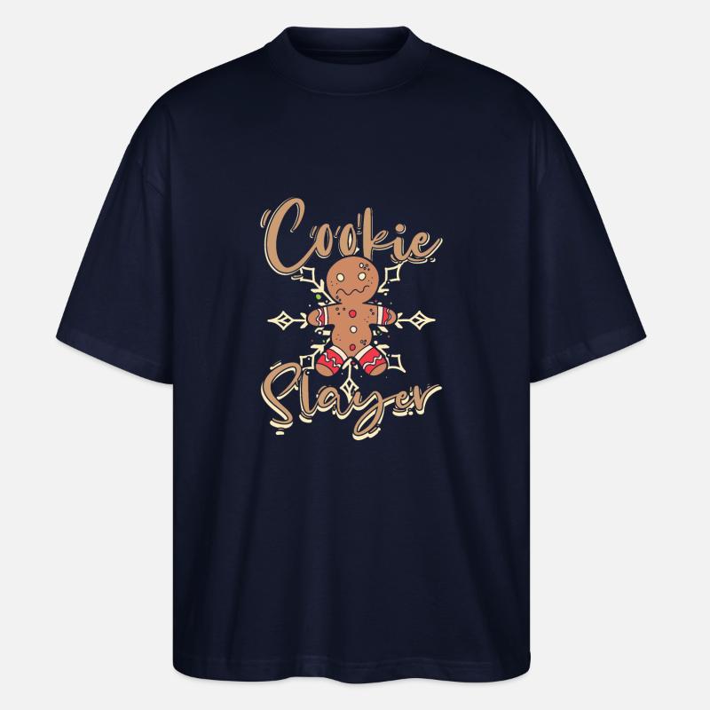 Tueuse de biscuits de Noël - T-shirt bio Blaster 2.0 coupe oversize Stanley/Stella Unisexe - marine