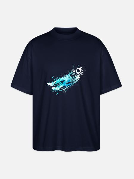 Splash Snow Luge Sled - Stanley/Stella Oversized Unisex Organic T-shirt Blaster 2.0 - navy
