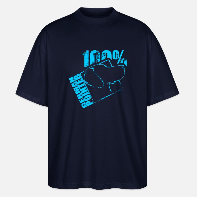 GERMAN POINTER 100 - Stanley/Stella Oversized Unisex Bio T-Shirt Blaster 2.0 - Navy