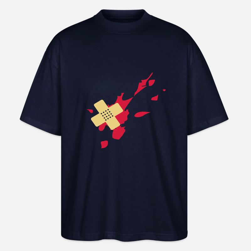 Pflaster Blutspritzer 2c - T-shirt bio Blaster 2.0 coupe oversize Stanley/Stella Unisexe - marine