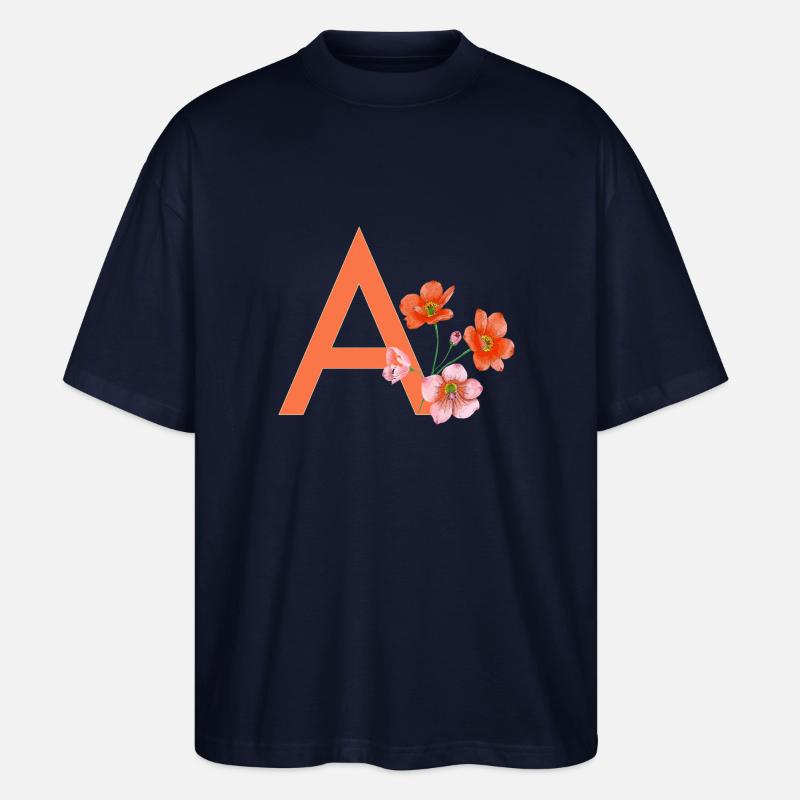 A avec des fleurs - T-shirt bio Blaster 2.0 coupe oversize Stanley/Stella Unisexe - marine