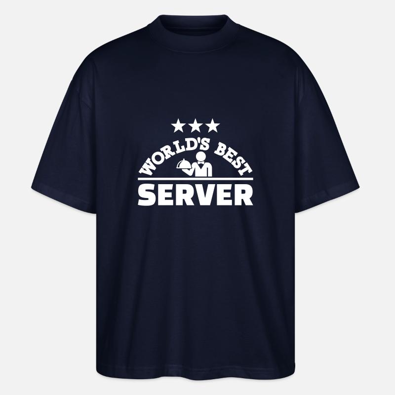 World’s best server - Stanley/Stella Oversized Unisex Organic T-shirt Blaster 2.0 - navy