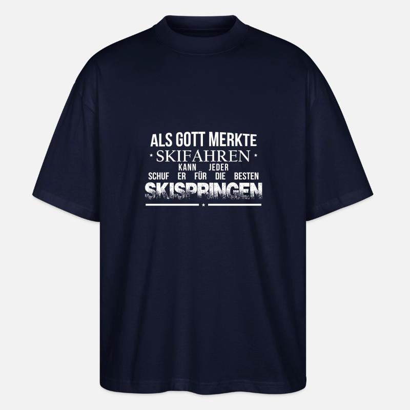 Skispringen - Stanley/Stella Oversized Unisex Bio T-Shirt Blaster 2.0 - Navy