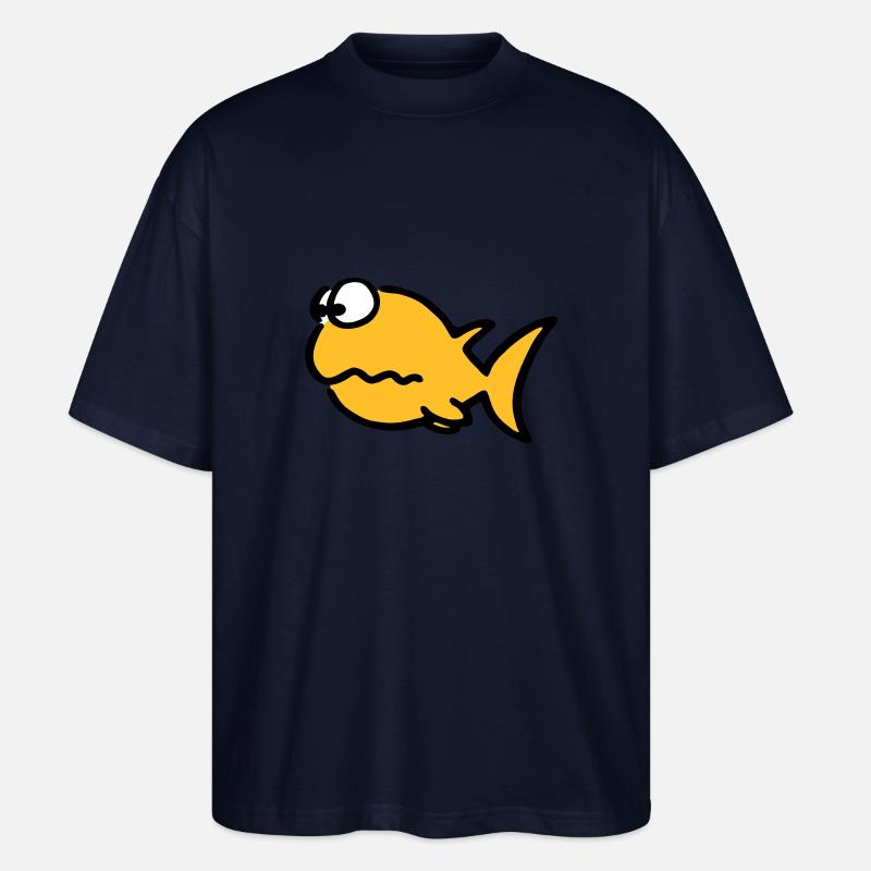 Puzzled fish - Stanley/Stella Oversized Unisex Bio T-Shirt Blaster 2.0 - Navy