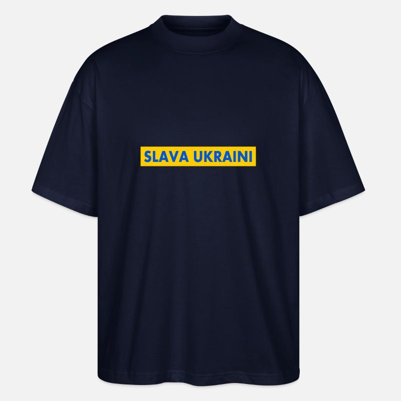 Slava ukraini - Stanley/Stella Oversized Unisex Bio T-Shirt Blaster 2.0 - Navy