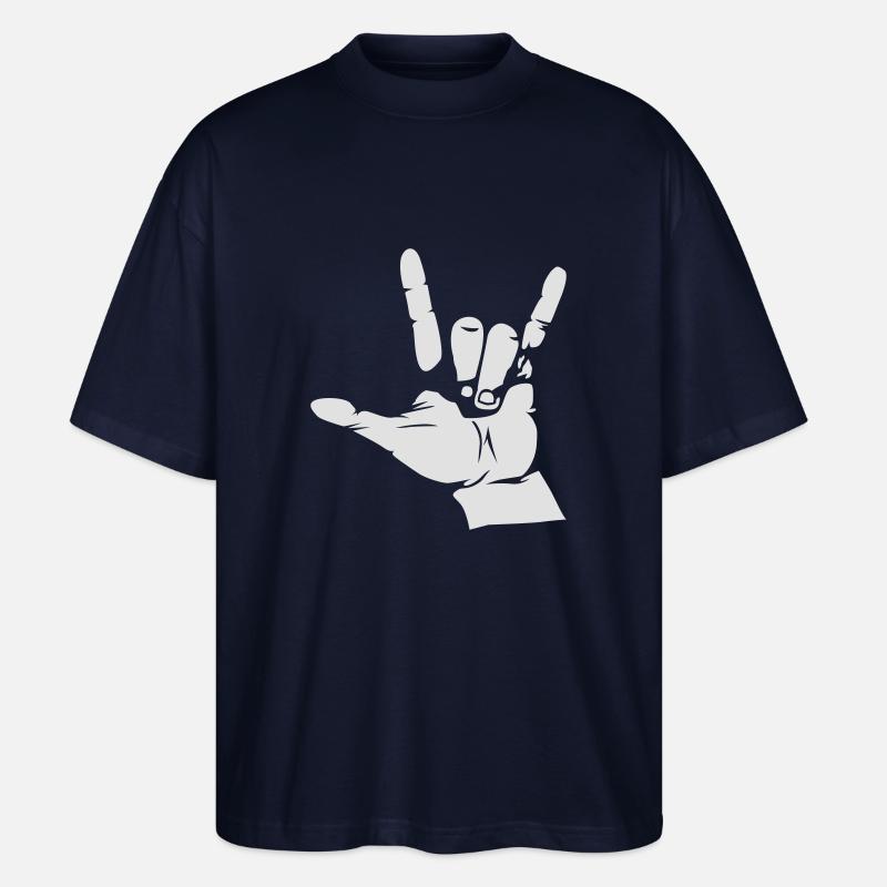 Rock Hand - Stanley/Stella Oversized Unisex Bio T-Shirt Blaster 2.0 - Navy