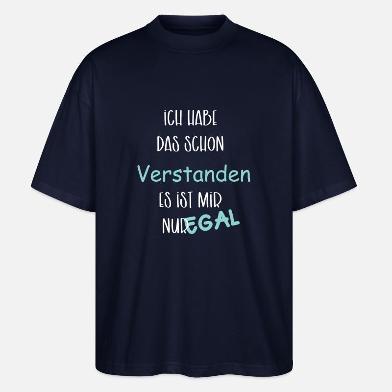 I already understood that - Stanley/Stella Oversized Unisex Organic T-shirt Blaster 2.0 - navy