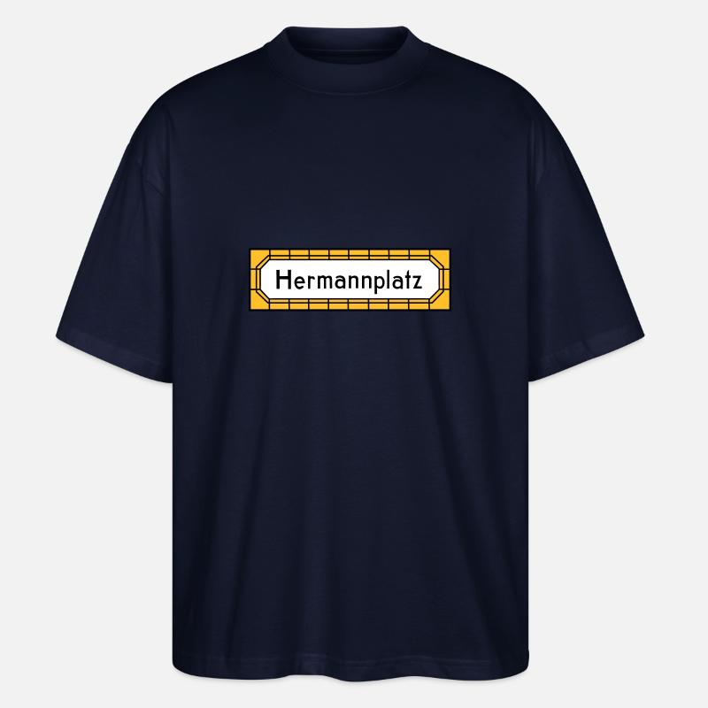 Hermannplatz NEUKÖLLN - Stanley/Stella Oversized Unisex Bio T-Shirt Blaster 2.0 - Navy