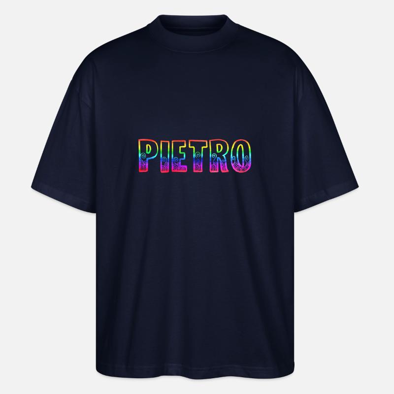 pietro rs regenbogen - Stanley/Stella Oversized Unisex Bio T-Shirt Blaster 2.0 - Navy