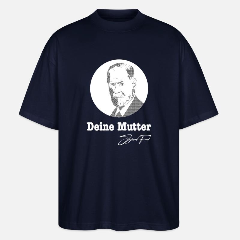 Deine Mutter Sigmund Freud - Stanley/Stella Oversized Unisex Bio T-Shirt Blaster 2.0 - Navy