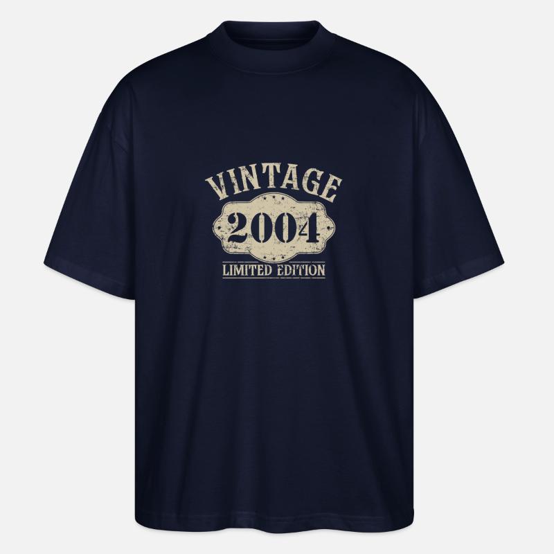 2004 Édition limitée 20e anniversaire - T-shirt bio Blaster 2.0 coupe oversize Stanley/Stella Unisexe - marine