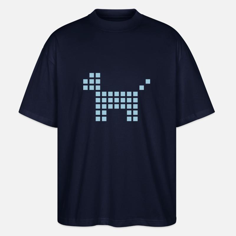 hund pixel - Stanley/Stella Oversized Unisex Bio T-Shirt Blaster 2.0 - Navy