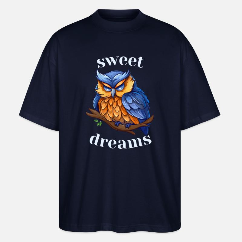 Sweet Dreams Eule - Stanley/Stella Oversized Unisex Bio T-Shirt Blaster 2.0 - Navy