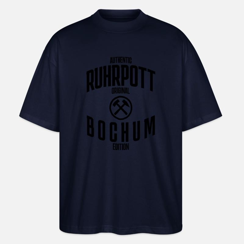 Authentique édition originale de Bochum de la Ruhrpott - T-shirt bio Blaster 2.0 coupe oversize Stanley/Stella Unisexe - marine