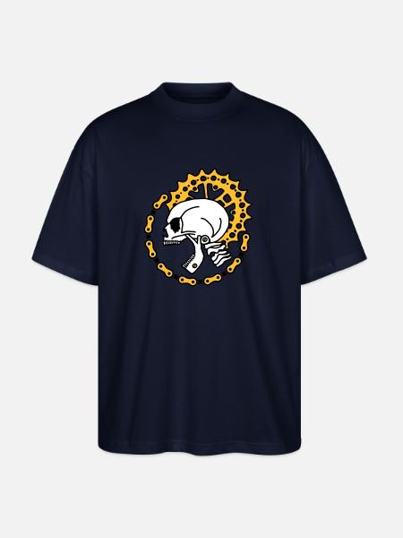 Skull Chain Punk-3c - Stanley/Stella Oversized Unisex Bio T-Shirt Blaster 2.0 - Navy