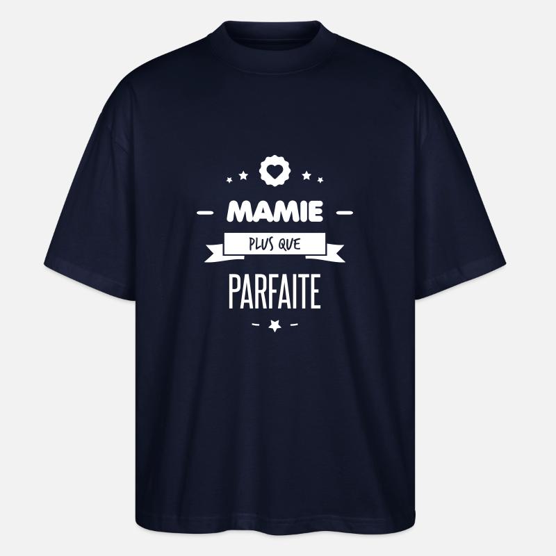MAMIE PLUS QUE PARFAITE - T-shirt bio Blaster 2.0 coupe oversize Stanley/Stella Unisexe - marine