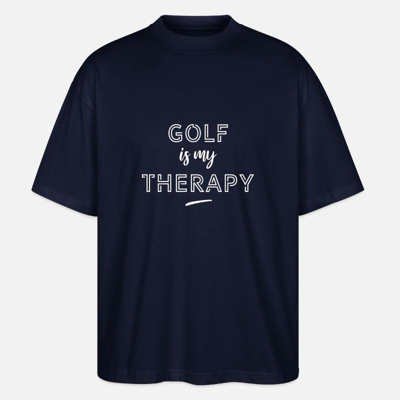 Golf is my therapy - Stanley/Stella Oversized Unisex Bio T-Shirt Blaster 2.0 - Navy
