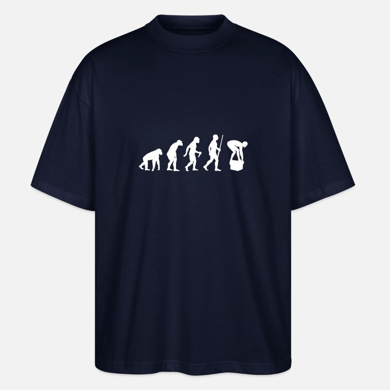 Swimming Evolution - Stanley/Stella Oversized Unisex Bio T-Shirt Blaster 2.0 - Navy