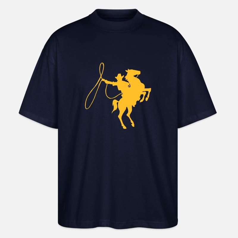 Cowboy auf Pferd - Stanley/Stella Oversized Unisex Bio T-Shirt Blaster 2.0 - Navy