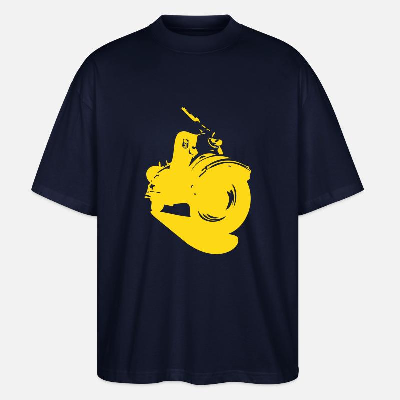 IWL Berlin Roller, Oldtimer - Stanley/Stella Oversized Unisex Bio T-Shirt Blaster 2.0 - Navy
