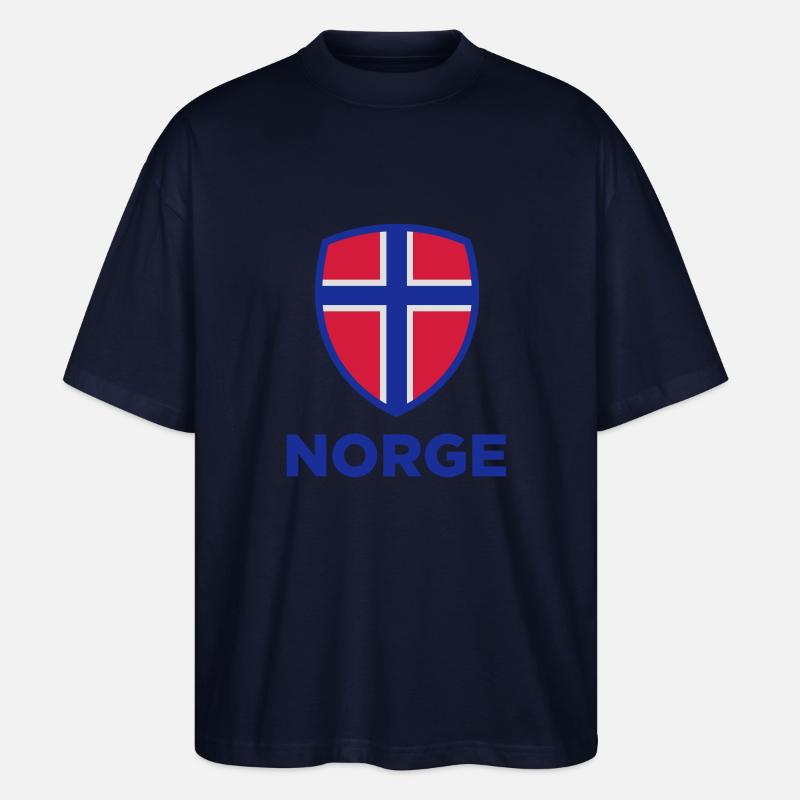 Drapeau national de Norvège - T-shirt bio Blaster 2.0 coupe oversize Stanley/Stella Unisexe - marine