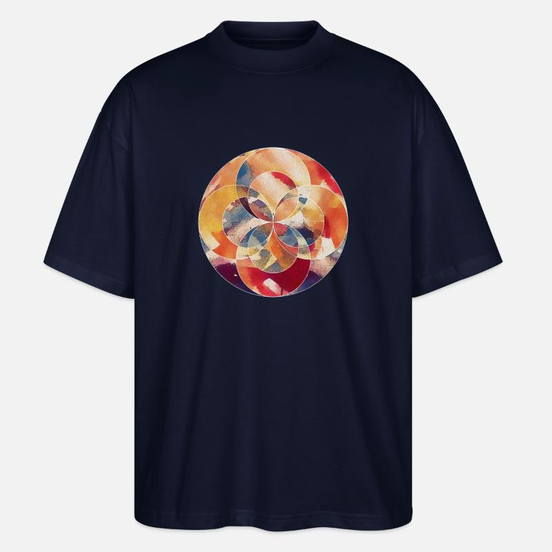 Abstract Circle - Stanley/Stella Oversized Unisex Bio T-Shirt Blaster 2.0 - Navy