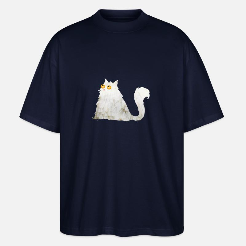 mollige Katze - Stanley/Stella Oversized Unisex Bio T-Shirt Blaster 2.0 - Navy